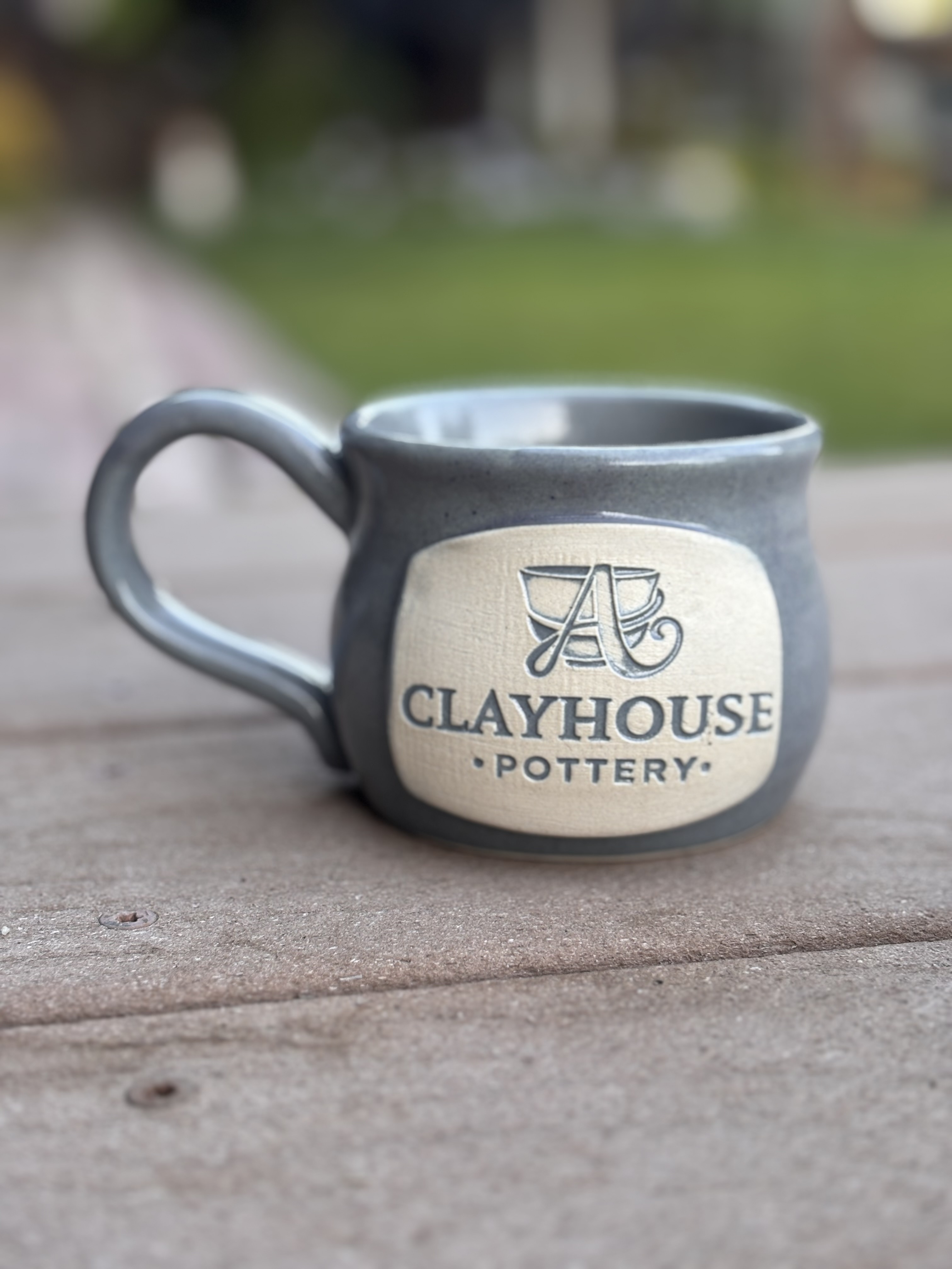 Custom ClayHouse Pottery logo mug